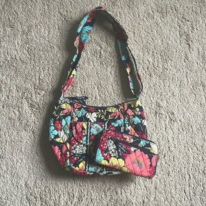 Vera Bradley BUNDLE “Happy Snails” Small Crossbody Purse w/ Wristlet Wallet